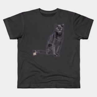 Black Leopard Kids T-Shirt